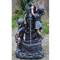 29" Bronze Children at the Water Pump Well Outdoor Garden Water Fountain